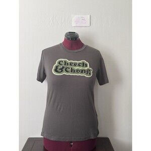 Cheech & Chong Graphic T Shirt Small Gray Mad Engine Double Sided 420 2024
